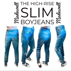 Madewell 24 “The High-Rise Slim Boyjeans” cropped